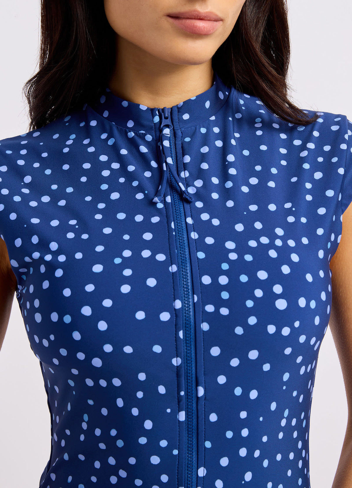 Dolce Dot Zip Front One Piece Swimsuit | Seafolly