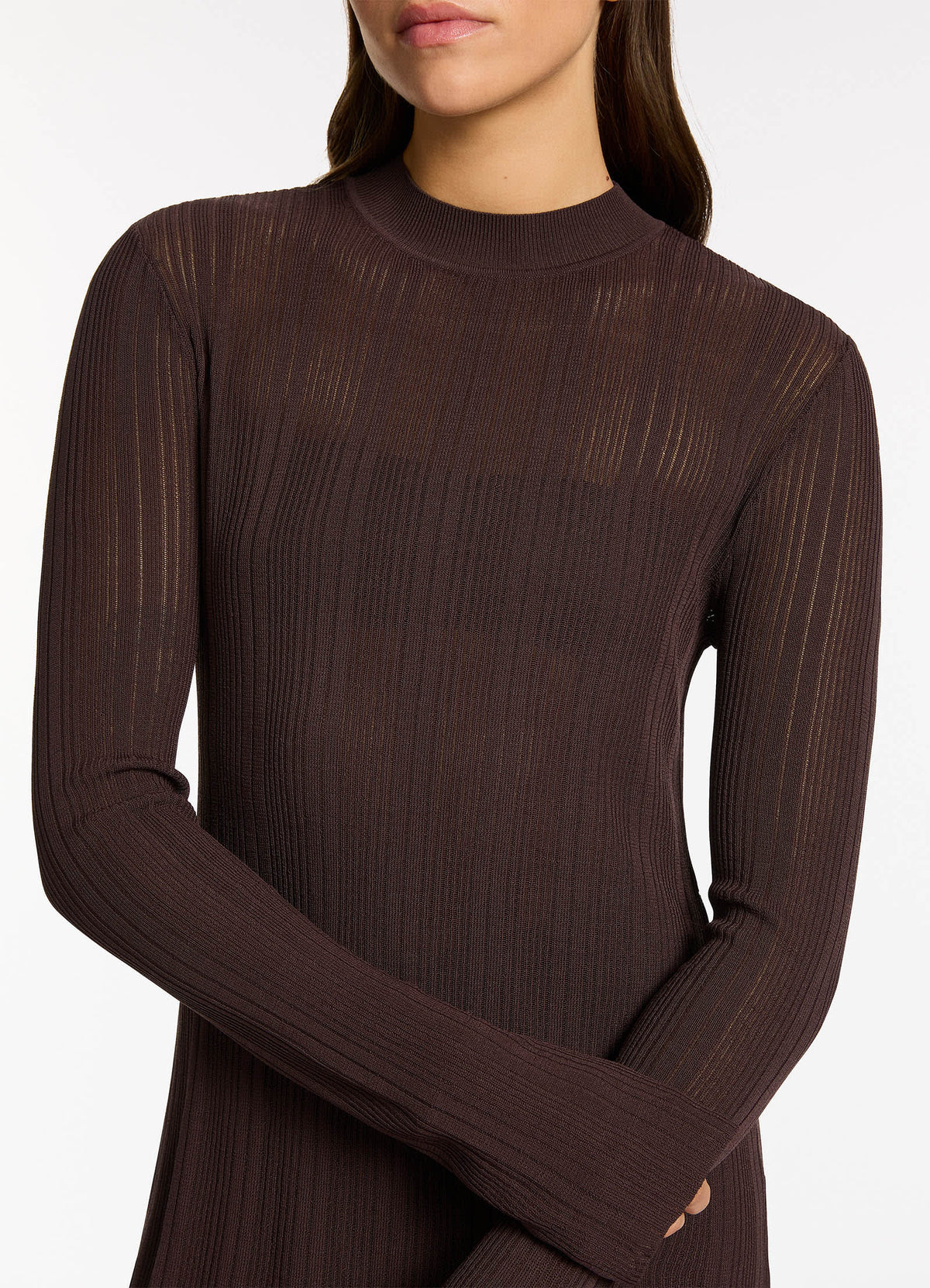 Jetset Knit Long Sleeve Top - Chocolate | Seafolly