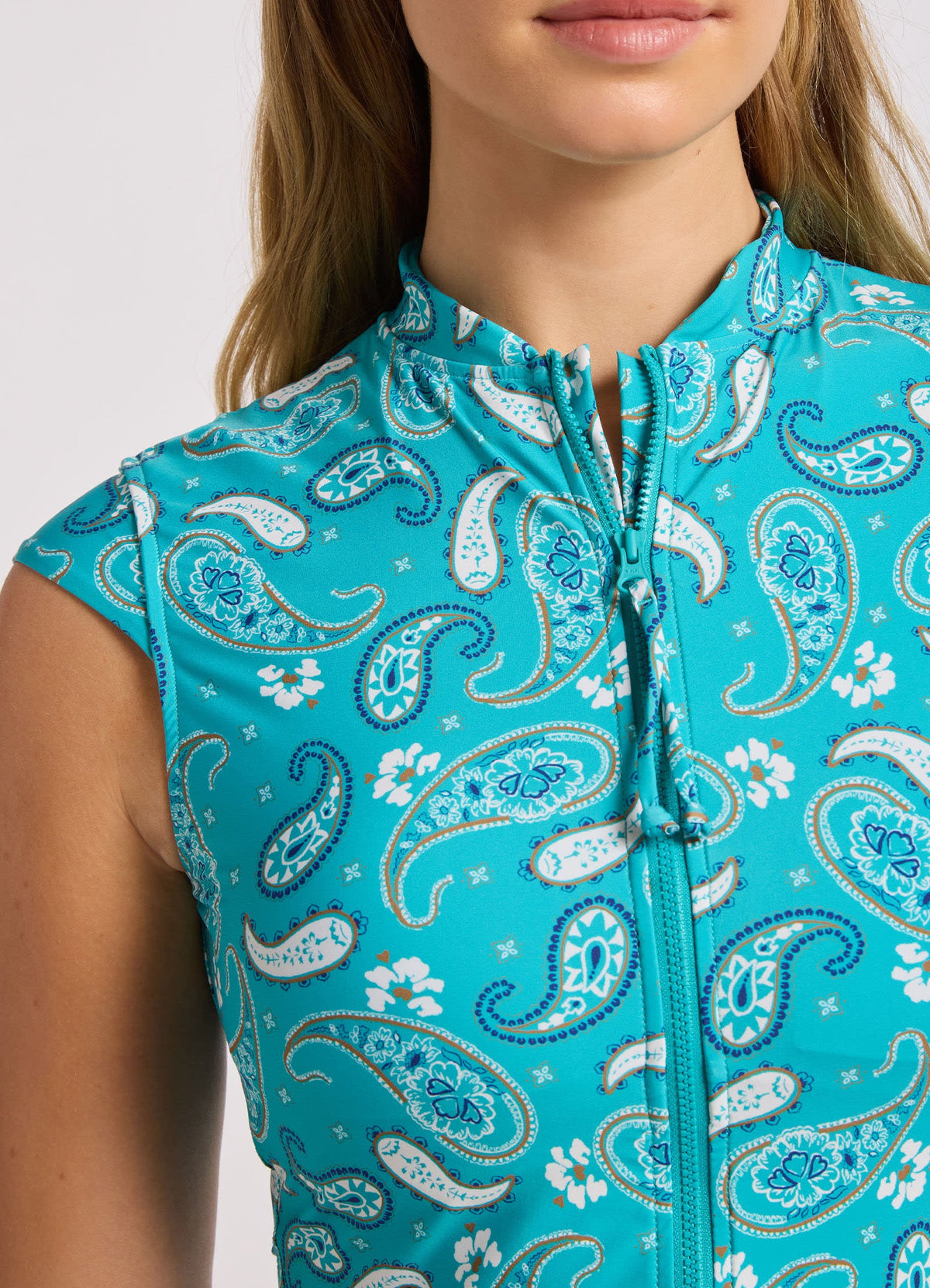 Drift Club Bandana Cap Sleeve Sunvest Bikini Top | Seafolly
