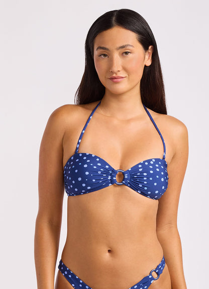 Dolce Dot Ring Front Bandeau Bikini Top | Seafolly