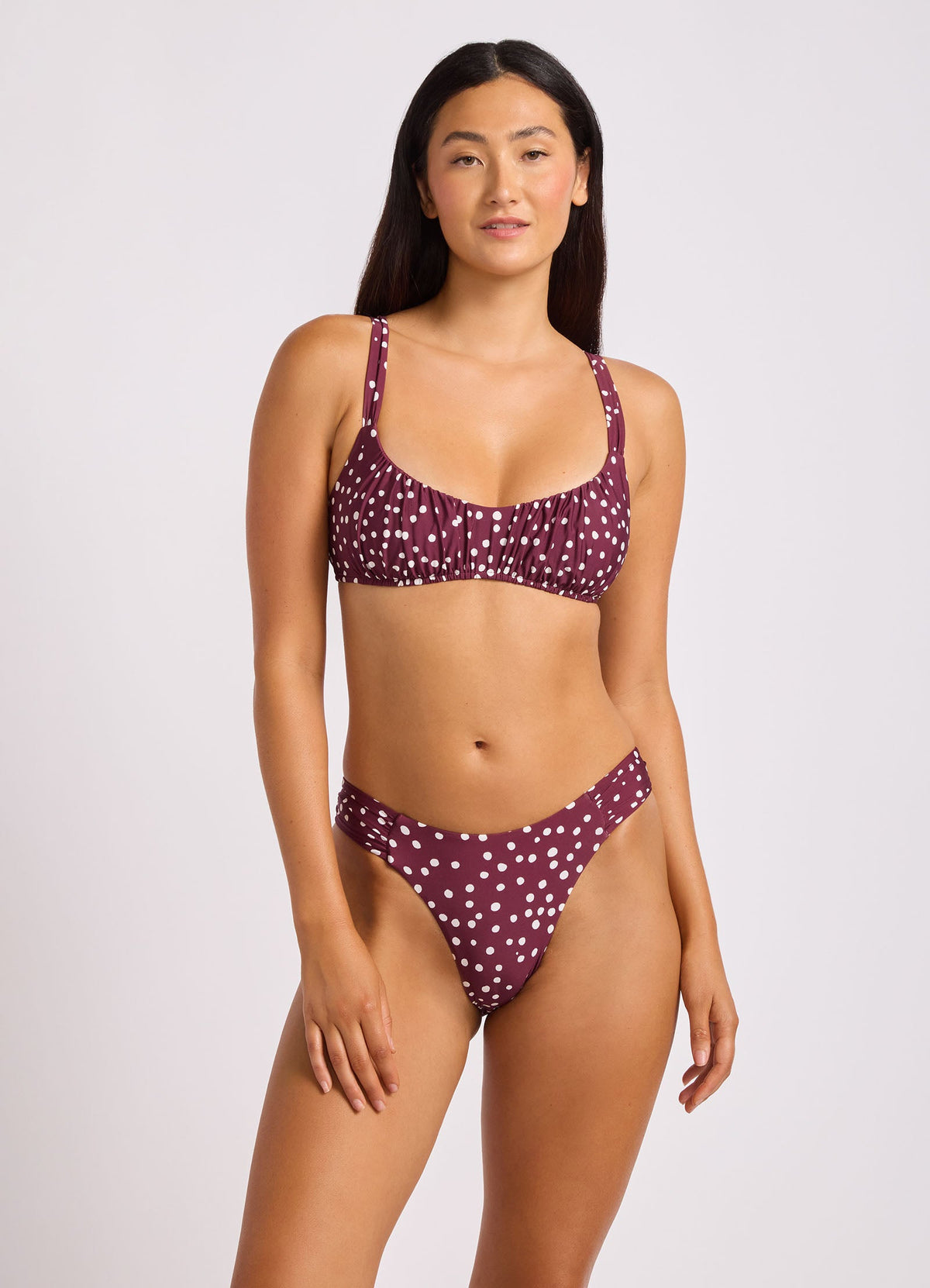 Dolce Dot Ruched Bralette Bikini Top | Seafolly