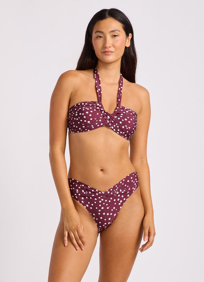 Dolce Dot Twist Band Mini Hipster Bikini Bottom | Seafolly