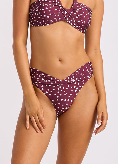 Dolce Dot Twist Band Mini Hipster Bikini Bottom | Seafolly