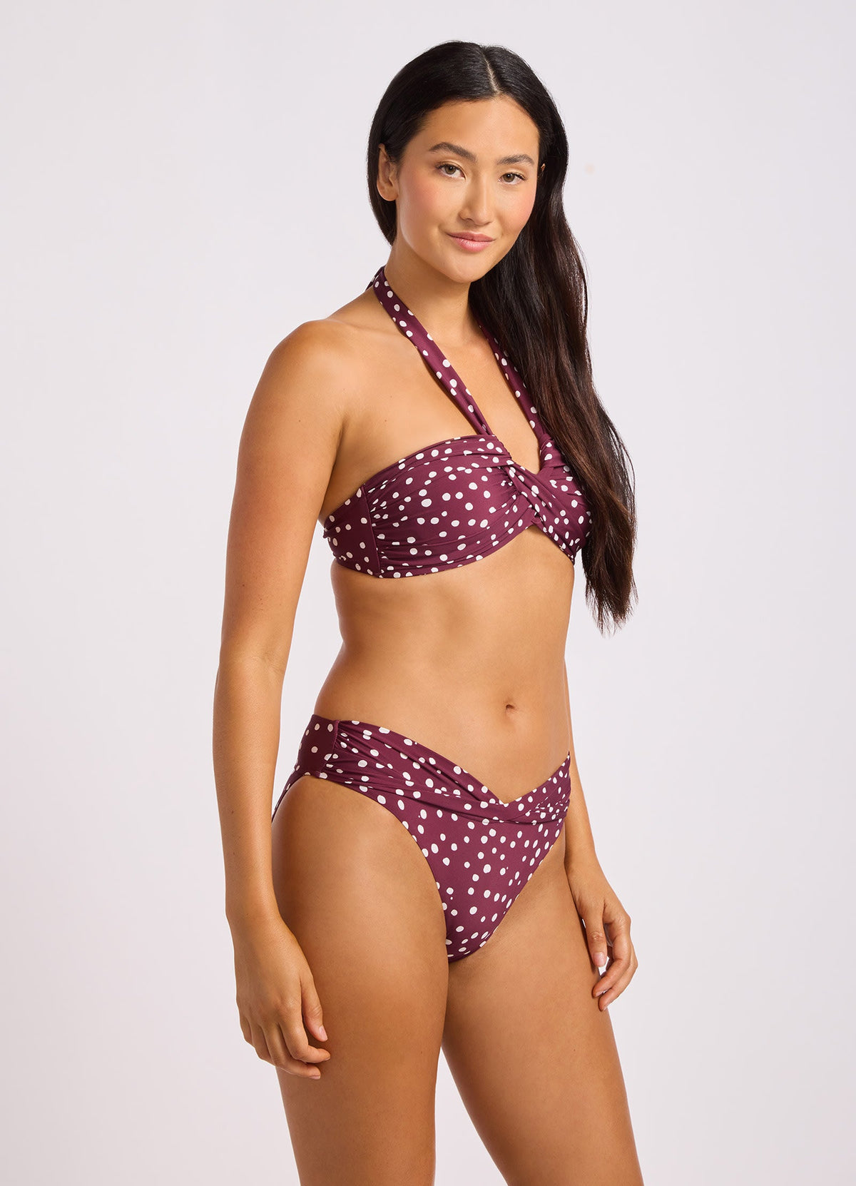 Dolce Dot Twist Band Mini Hipster Bikini Bottom | Seafolly