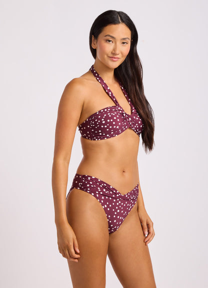 Dolce Dot Twist Band Mini Hipster Bikini Bottom | Seafolly