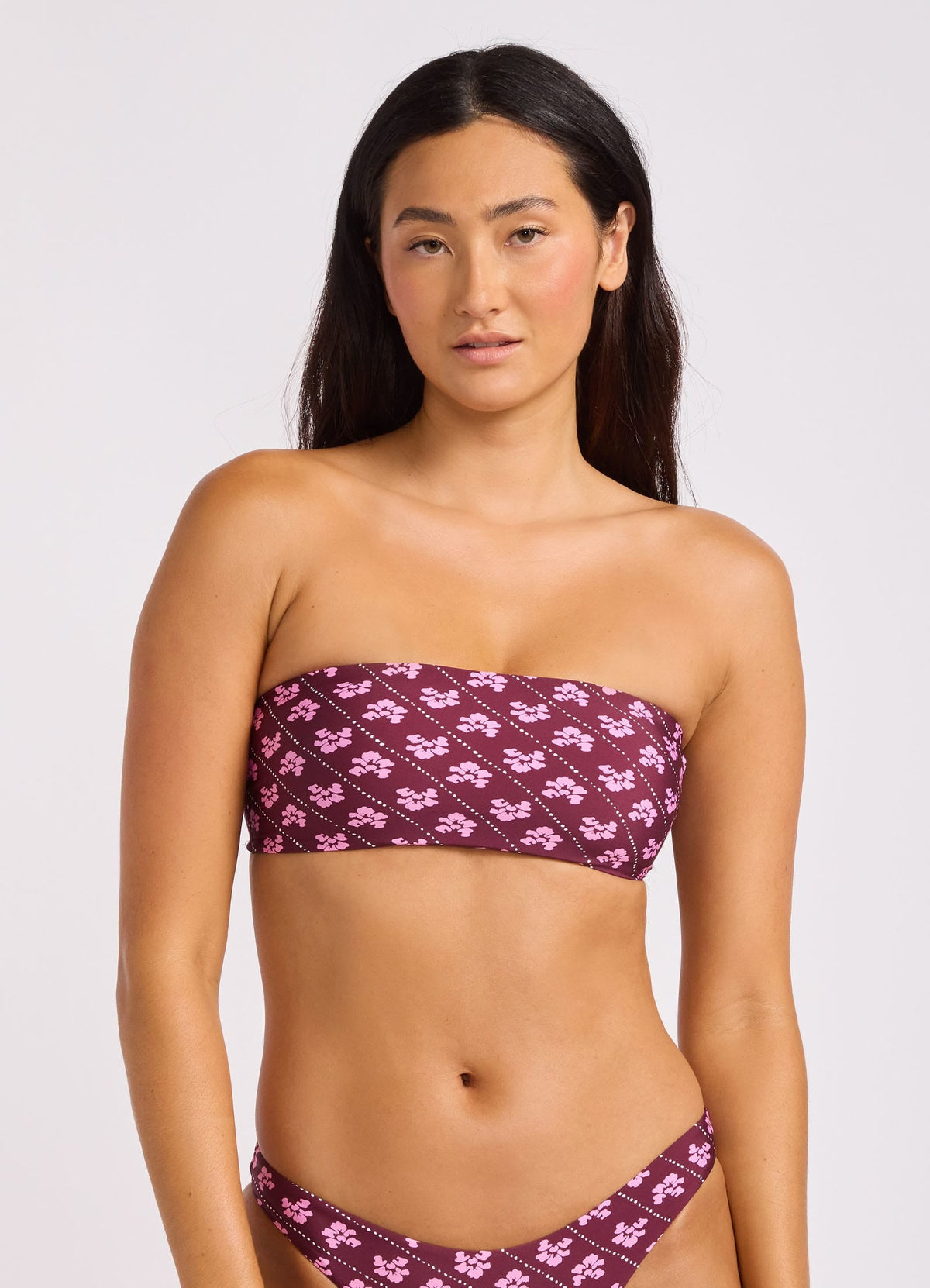 Batik Bloom Bandeau Bikini Top | Seafolly