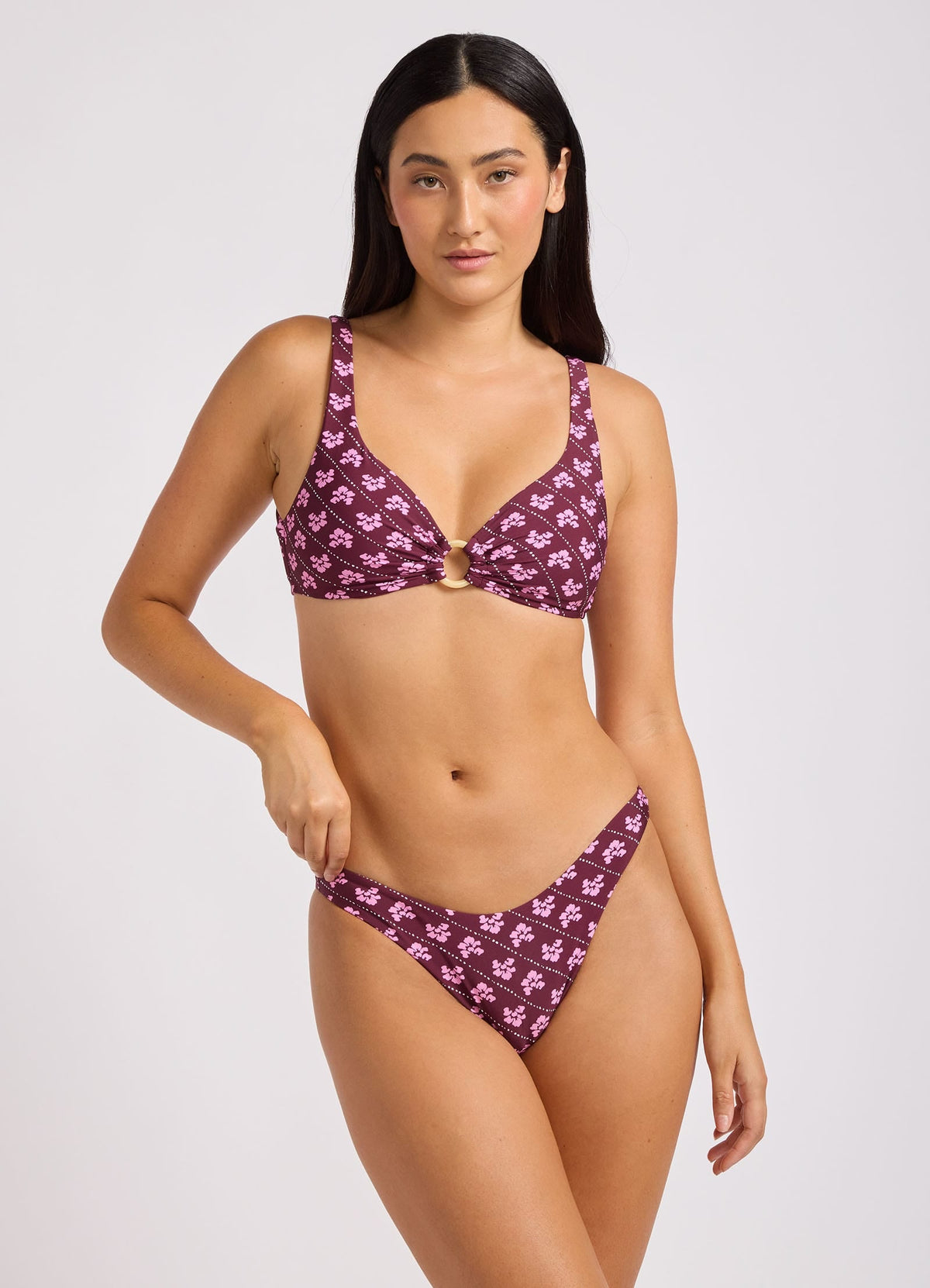 Batik Bloom Multifit Ring Front Tank Bikini Top | Seafolly