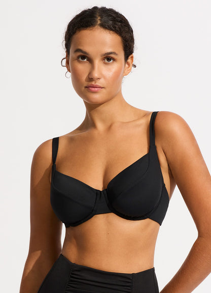 Collective DD Cup Underwire Bikini Top - Black | Seafolly