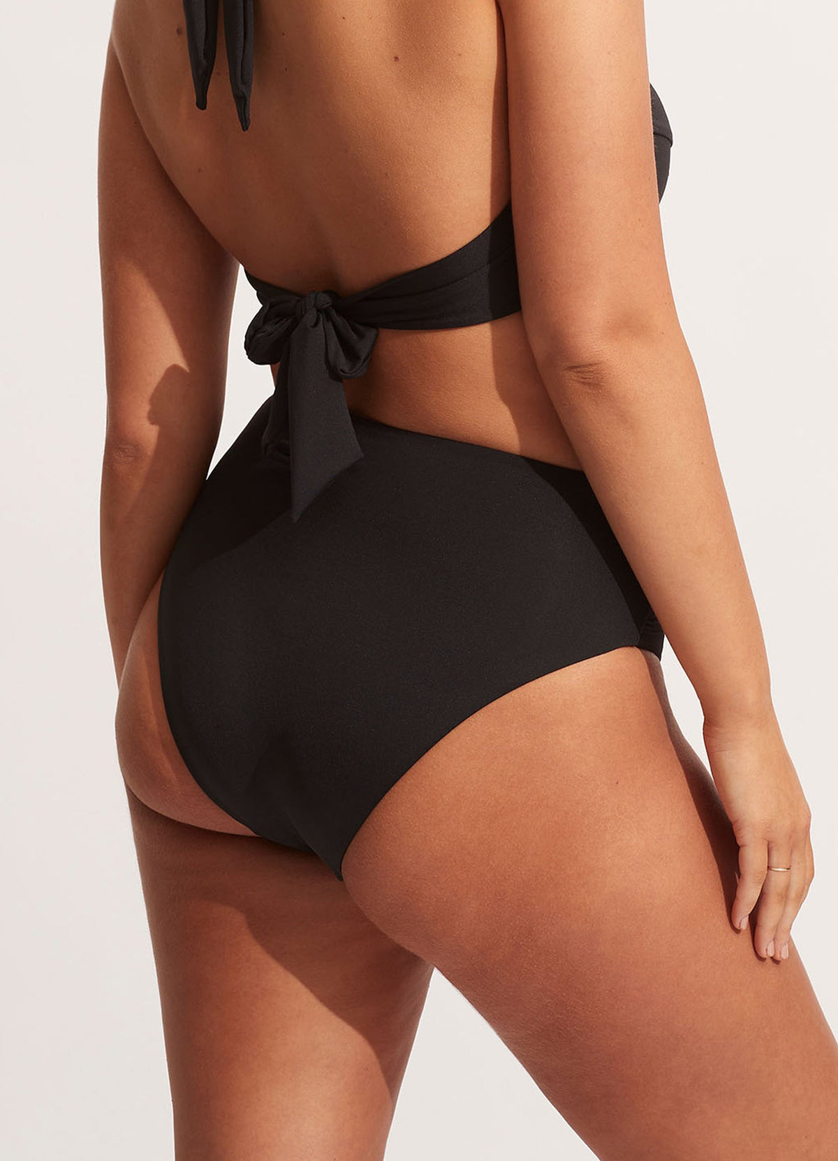 Collective High Waist Wrap Front Pant - Black | Seafolly