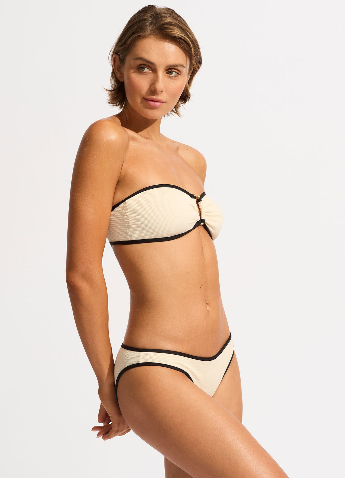 Beach Bound Hipster Bikini Bottom - Ecru | Seafolly