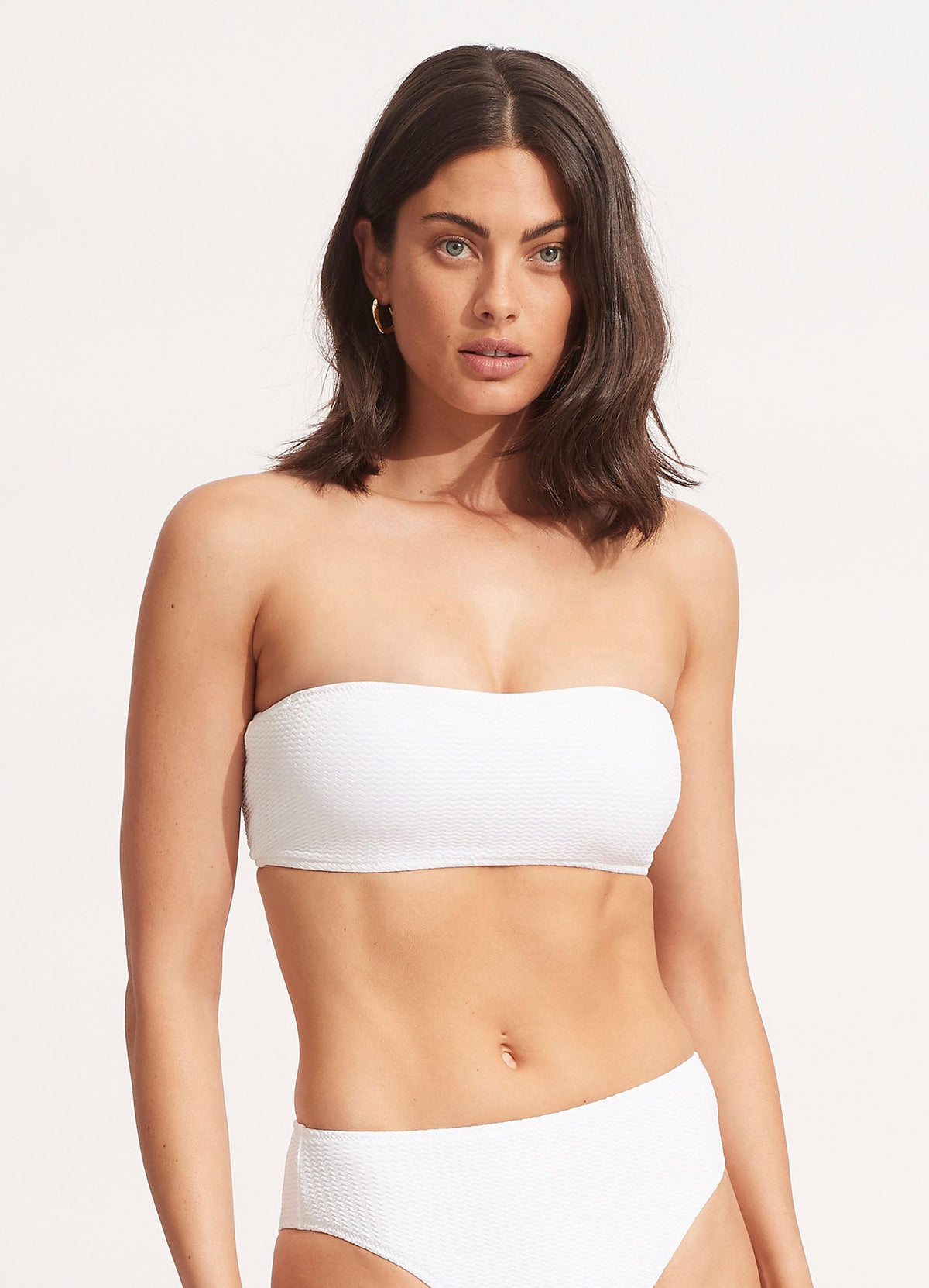 Sea Dive Bandeau Bikini Top - White | Seafolly