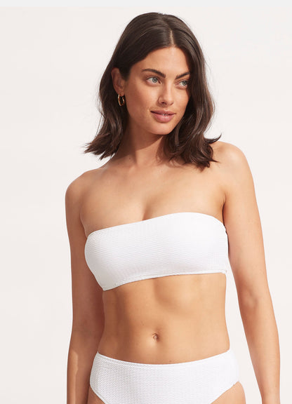 Sea Dive Bandeau Bikini Top - White | Seafolly