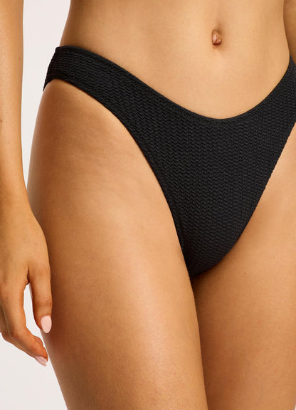 Sea Dive High Cut Pant - Black | Seafolly