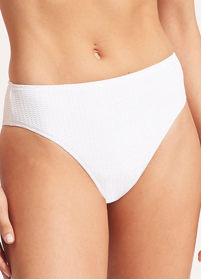 Sea Dive High Rise Bikini Bottom - White | Seafolly