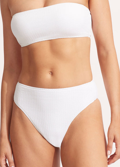 Sea Dive High Rise Bikini Bottom - White | Seafolly