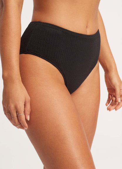 Sea Dive Wide Side Retro - Black | Seafolly