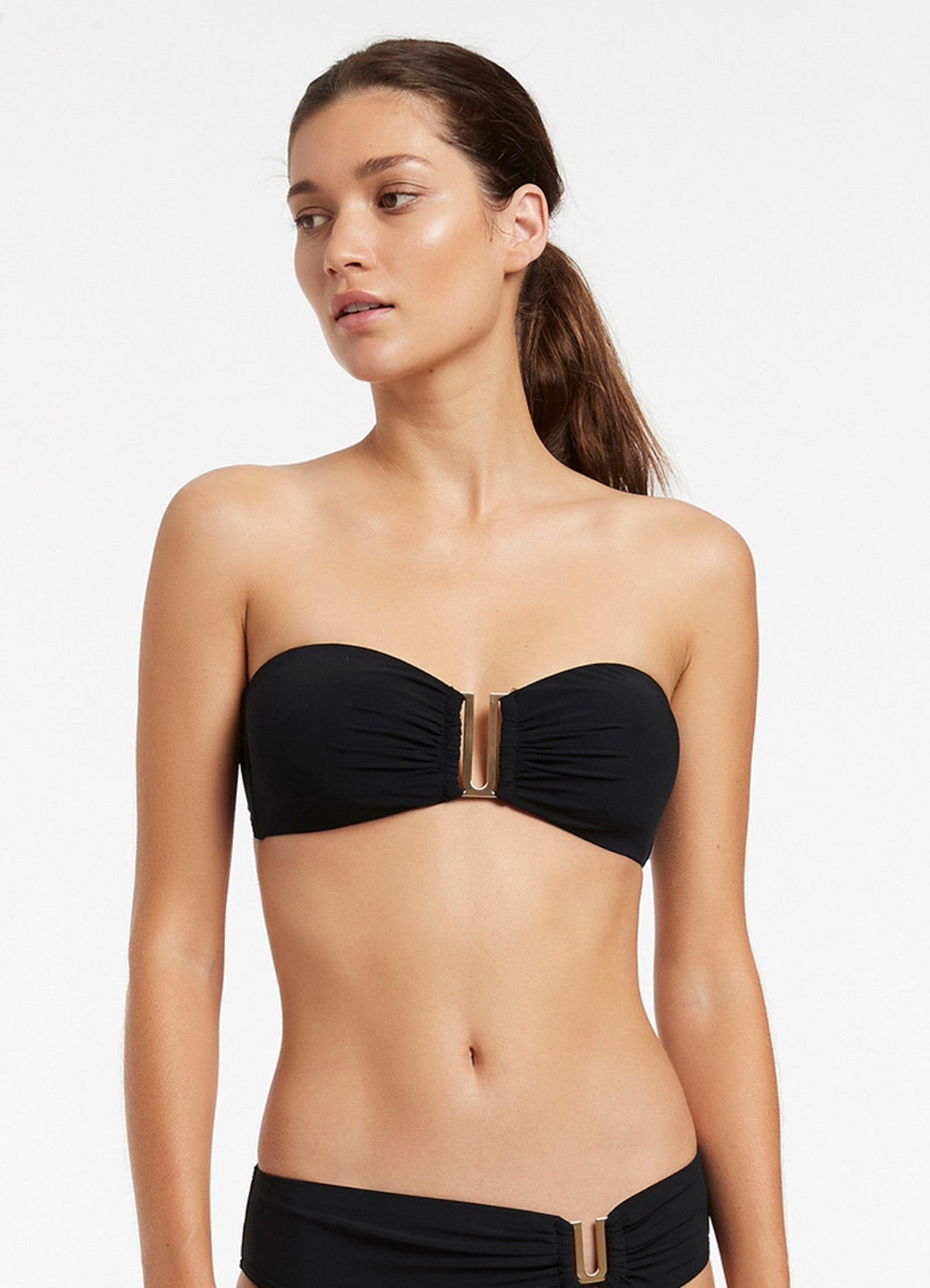 Jetset Bandeau Bikini Top - Black | Seafolly