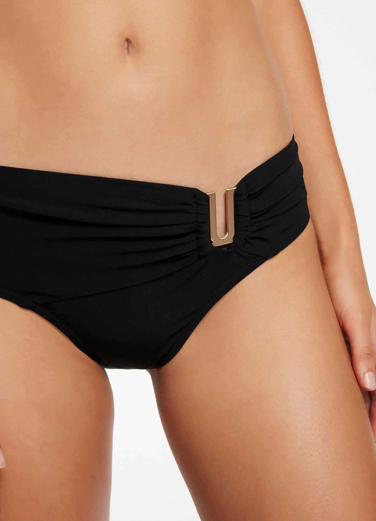 Jetset U Trim Mid Pant - Black | Seafolly