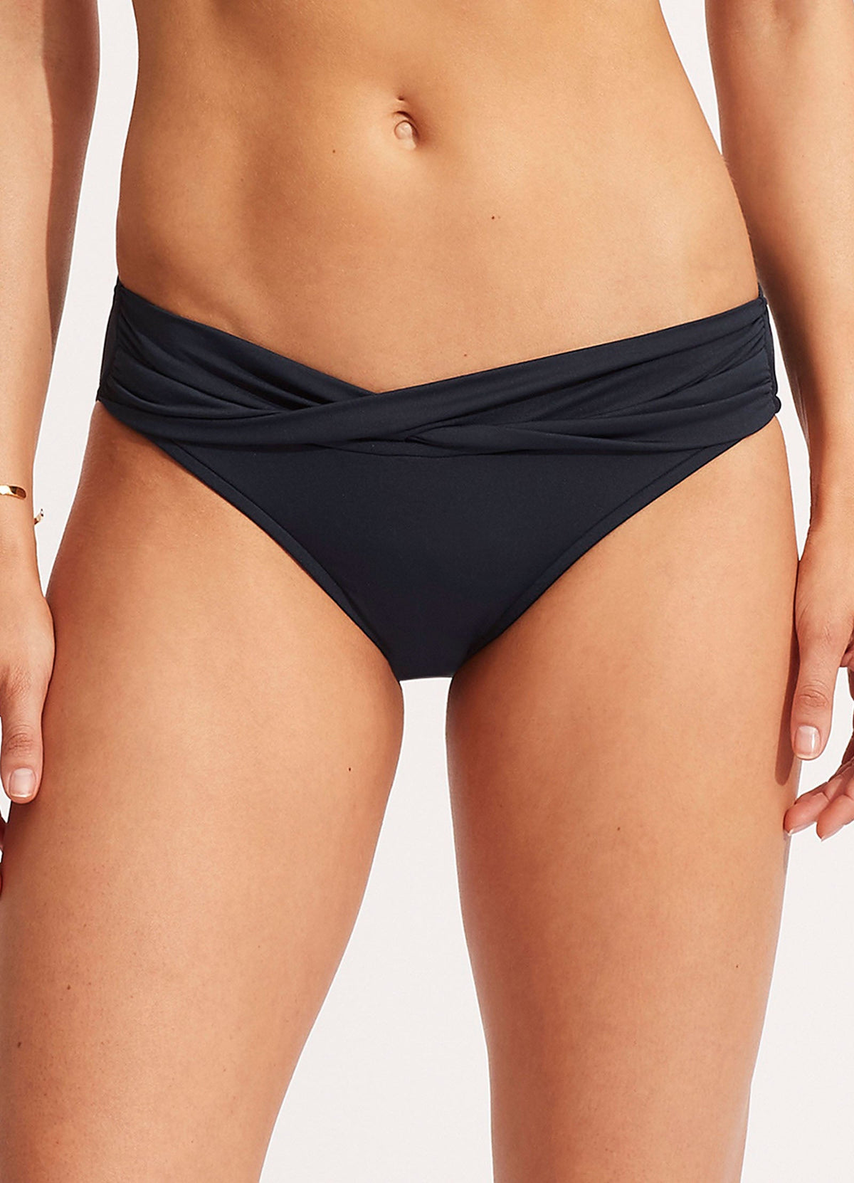 Collective Twist Band Hipster Bikini Bottom - True Navy | Seafolly