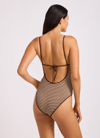 Horizons Scoop Neck Tie Back One Piece Swimsuit | Seafolly