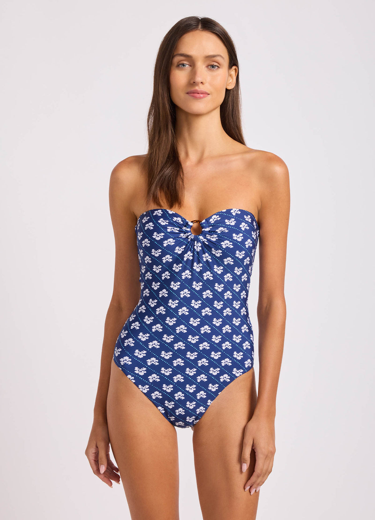 Batik Bloom Bandeau One Piece Swimsuit | Seafolly