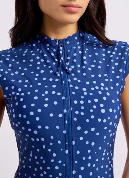 Dolce Dot Zip Front One Piece Swimsuit | Seafolly