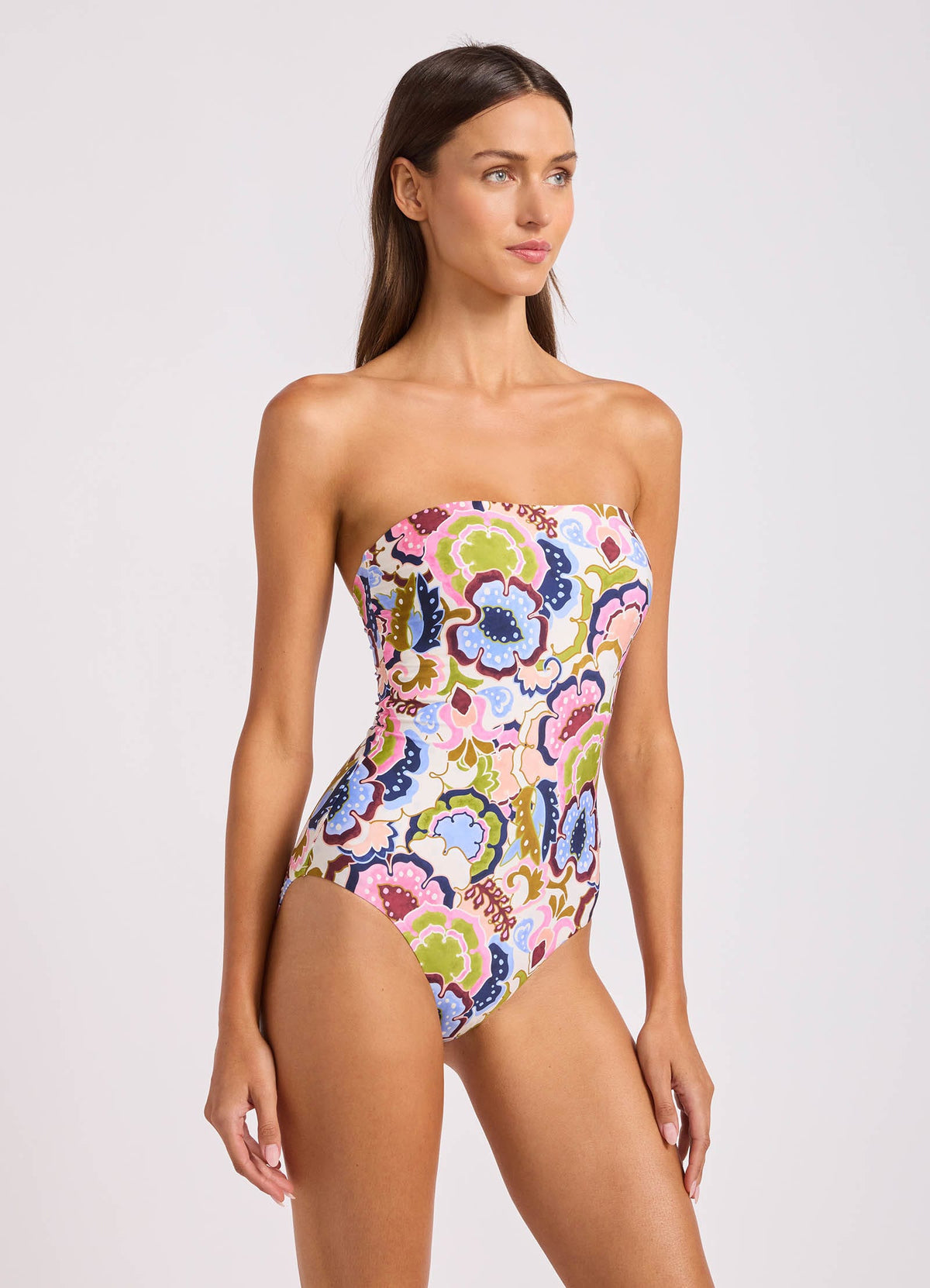 Sea Blossom Bandeau One Piece Swimsuit | Seafolly
