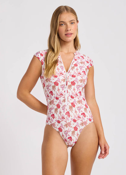 Summer Chintz Zip Front One Piece Swimsuit | Seafolly