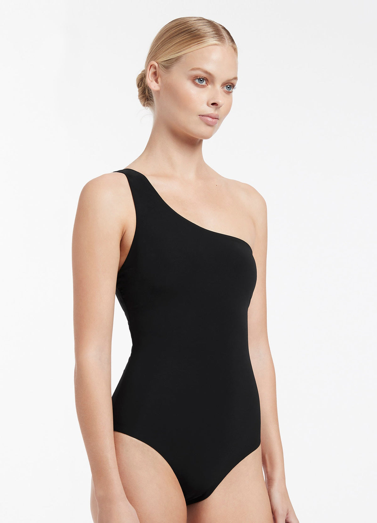 Jetset One Shoulder One Piece - Black | Seafolly