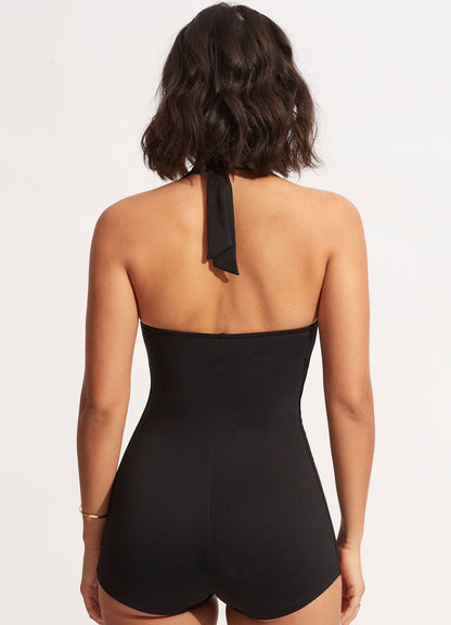 Collective Boyleg One Piece - Black | Seafolly