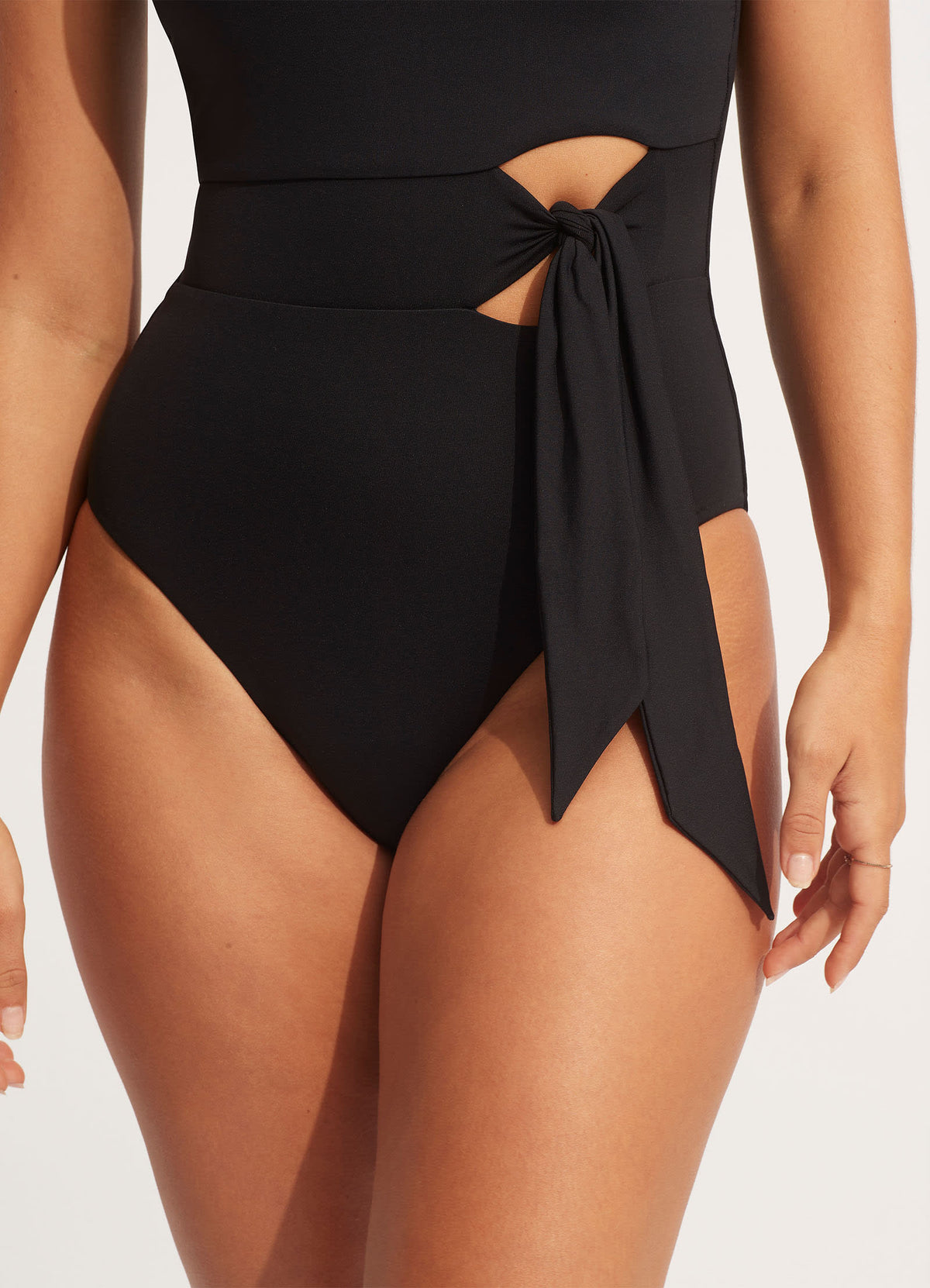 Collective Tie Waist One Piece - Black | Seafolly