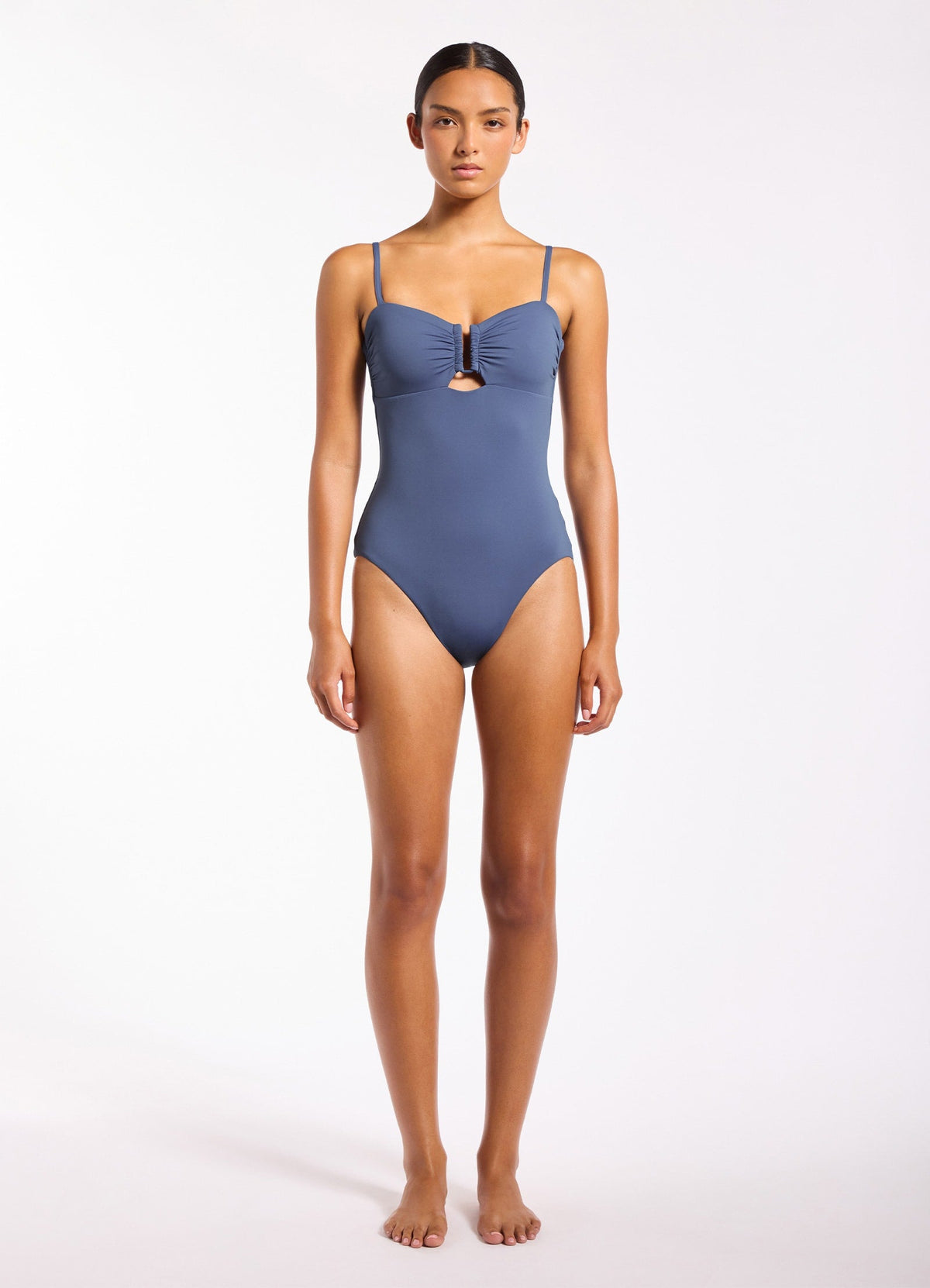 Jetset Smooth U-Trim Bandeau One Piece | Seafolly