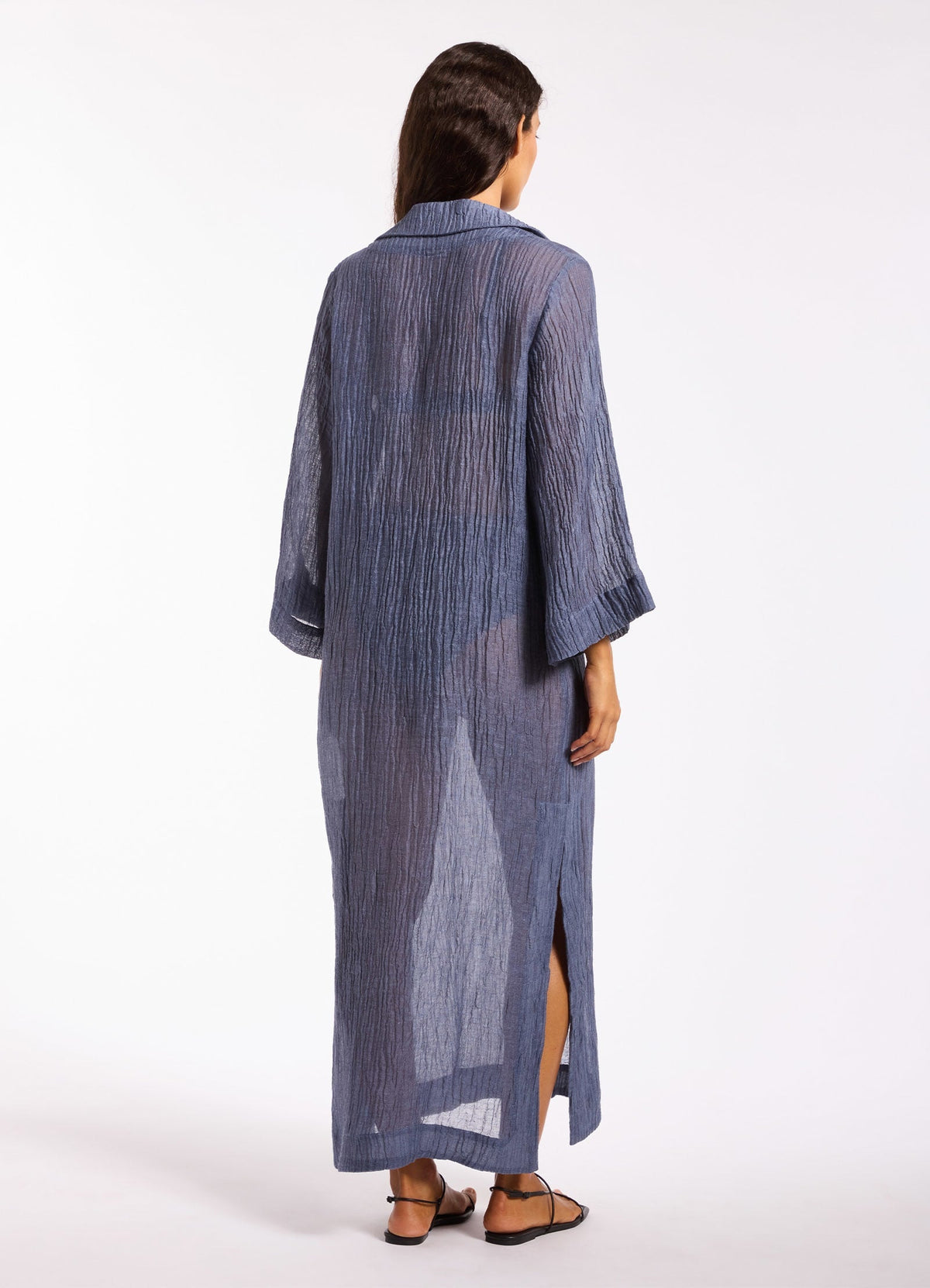 Wave Gauze Sheer Full Length Cover Up | Seafolly