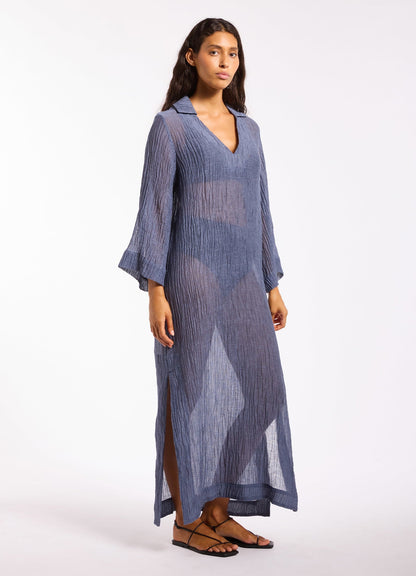 Wave Gauze Sheer Full Length Cover Up | Seafolly