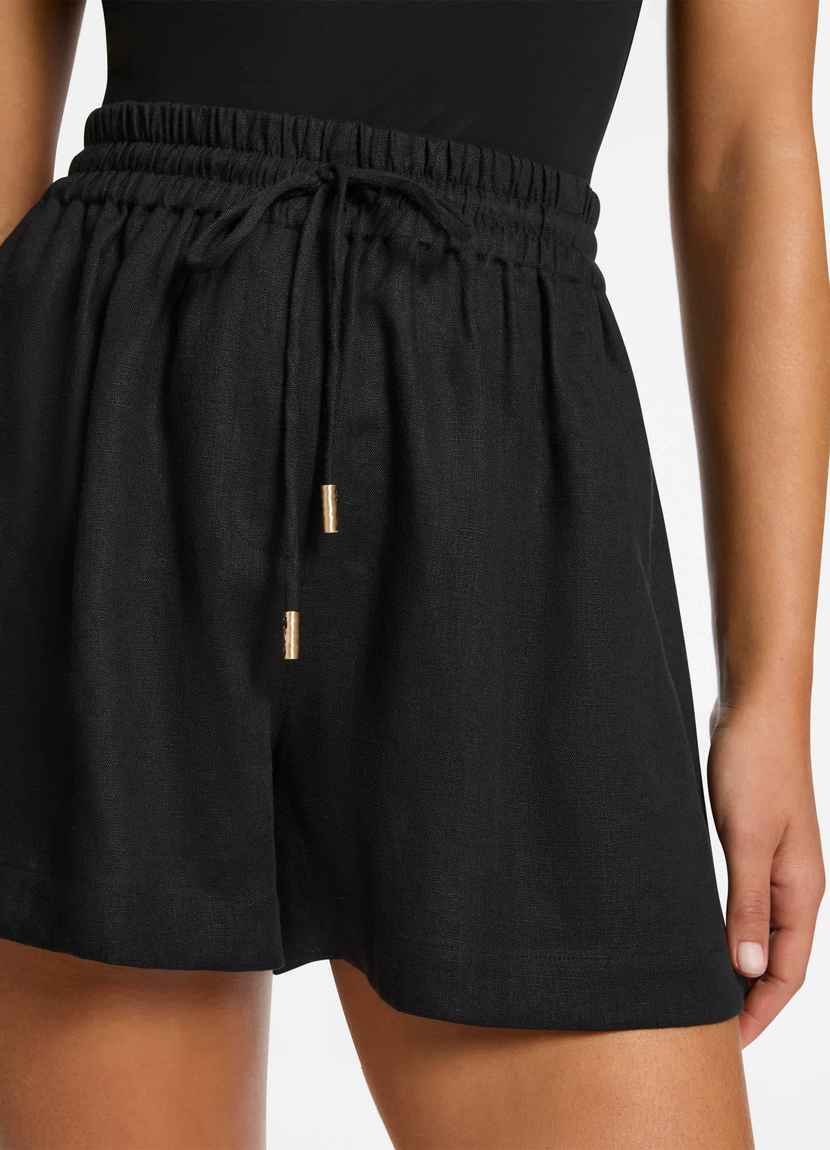 Jetset Elastic Waist Short - Black | Seafolly