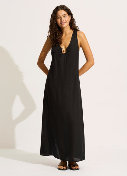 Palermo Keyhole Front Maxi Dress - Black | Seafolly