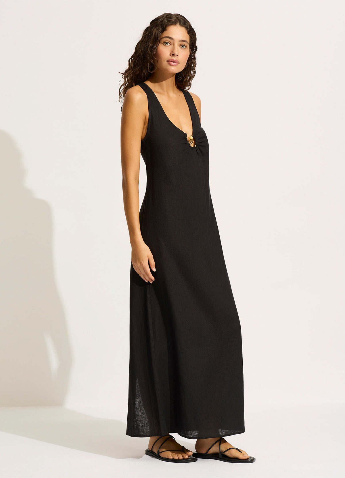 Palermo Keyhole Front Maxi Dress - Black | Seafolly