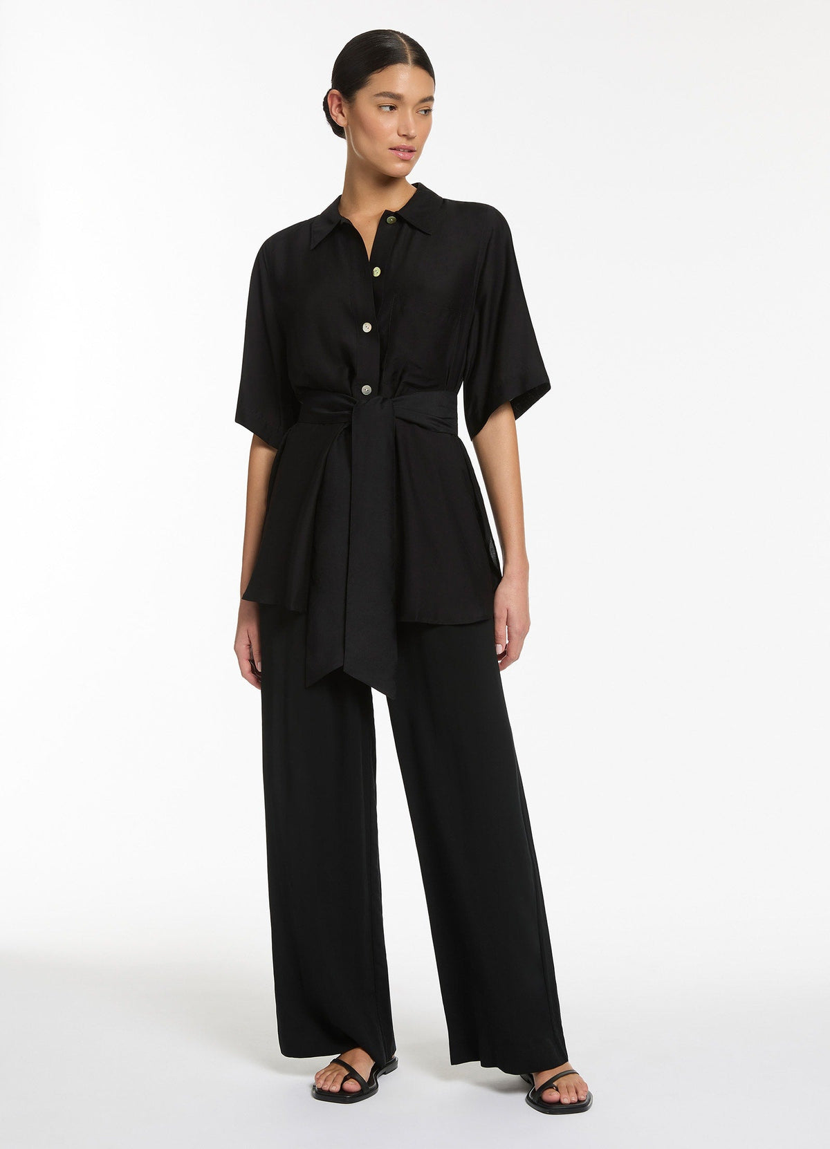 Jetset Wide Leg Pants - Black | Seafolly