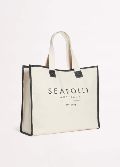 Canvas Tote Bag - Black | Seafolly