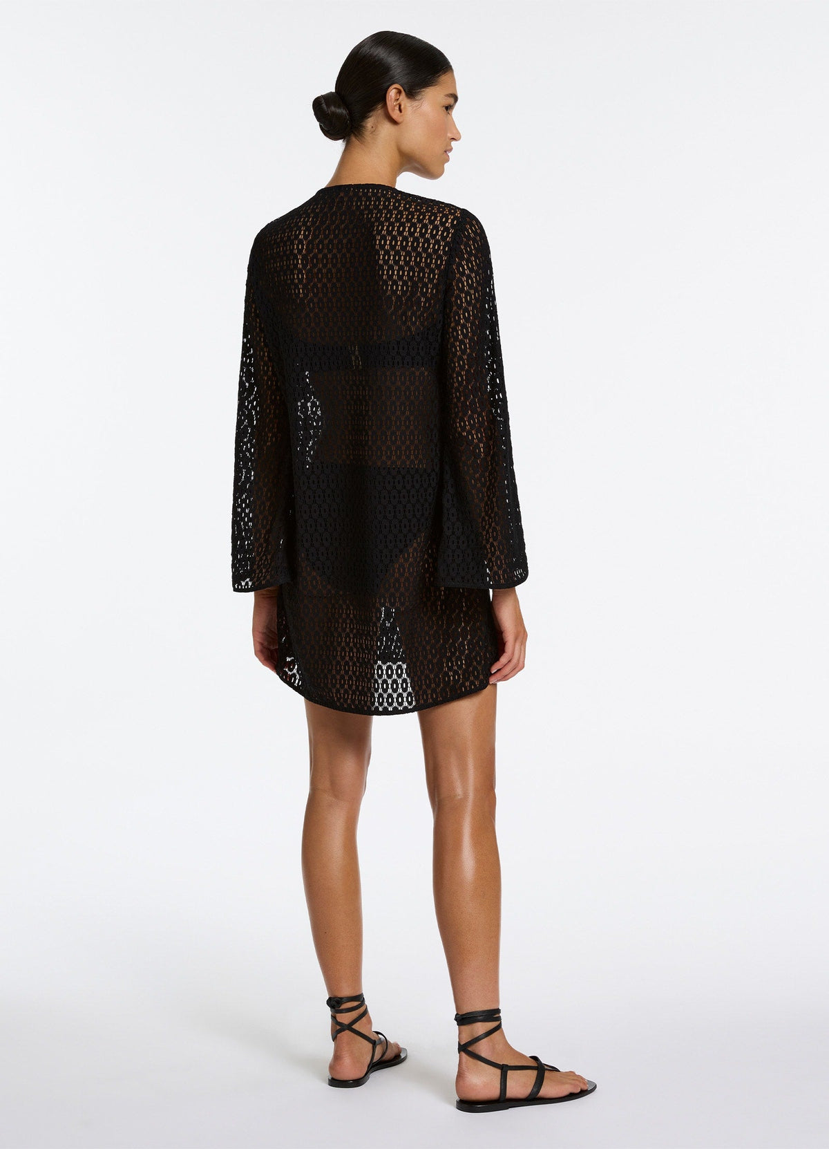 Stretch Lace Kaftan - Black | Seafolly