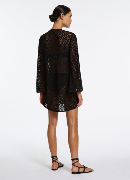 Stretch Lace Kaftan - Black | Seafolly