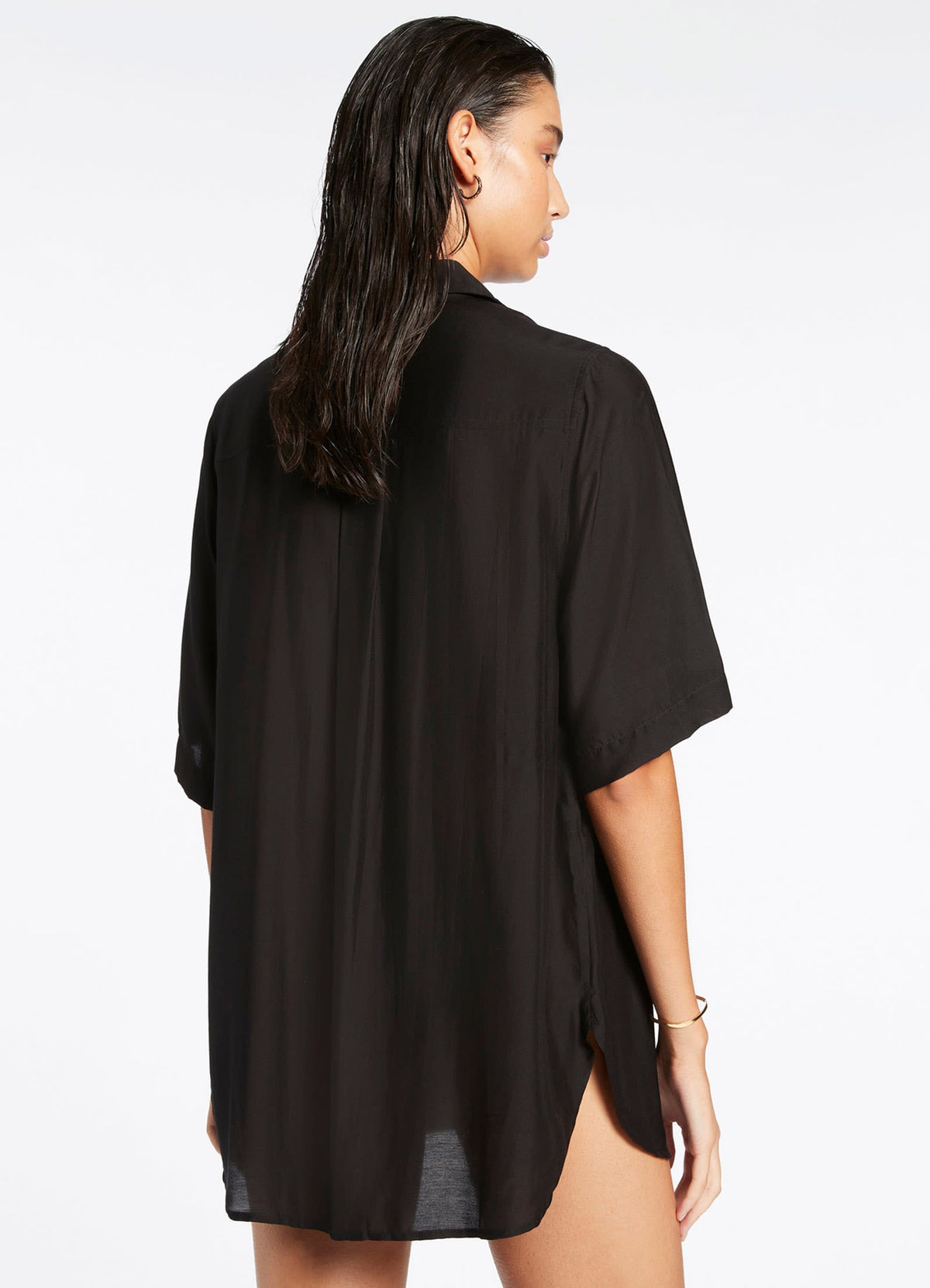 Jetset Short Sleeve Shirt - Black | Seafolly