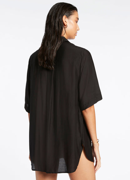Jetset Short Sleeve Shirt - Black | Seafolly
