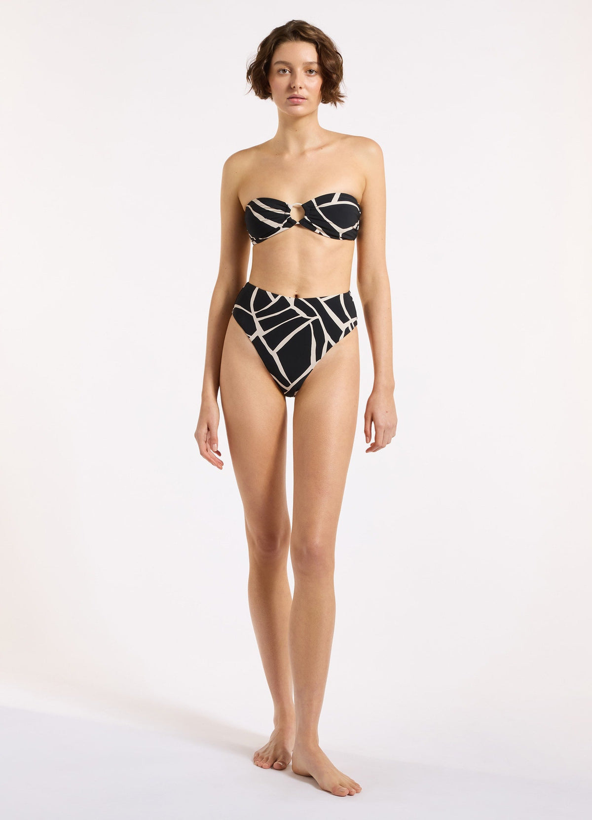 Bonita High Waist High Leg Bikini Bottom | Seafolly