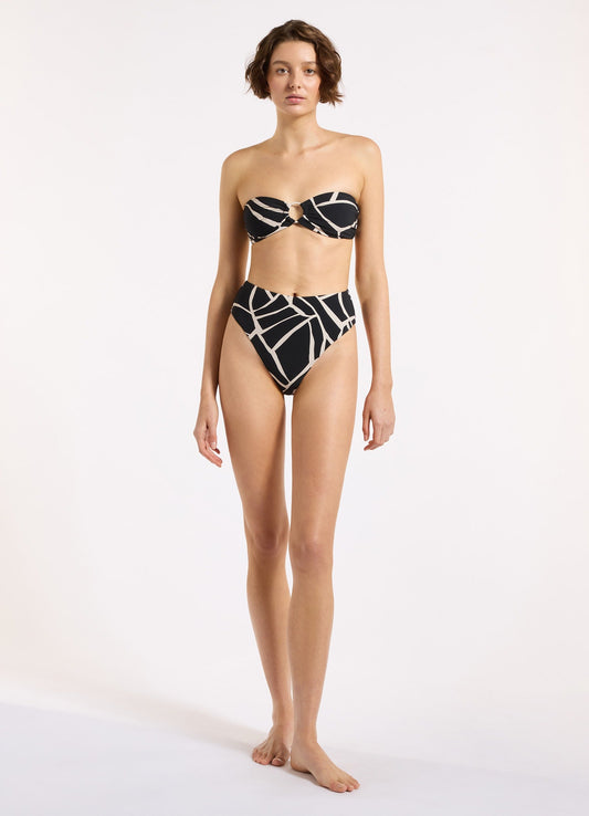 Bonita High Waist High Leg Bikini Bottom | Seafolly