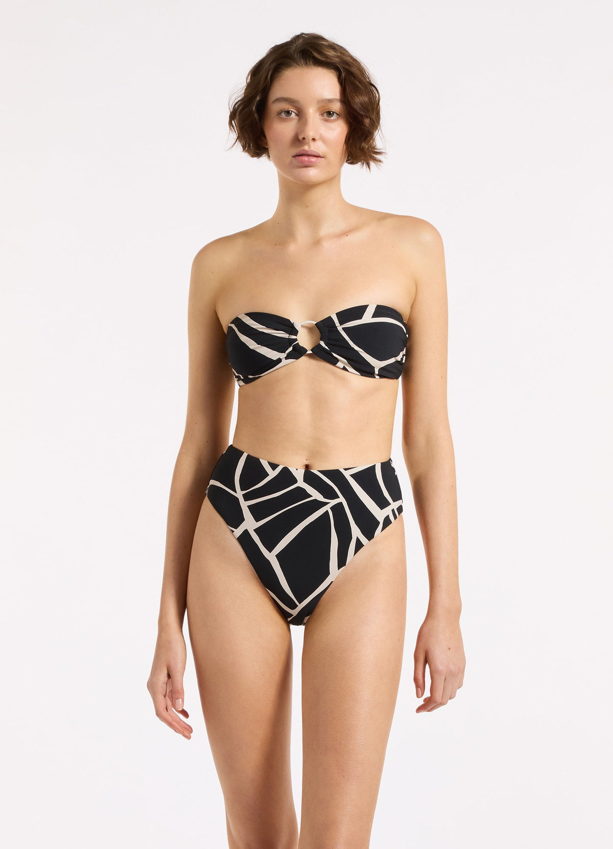 Bonita High Waist High Leg Bikini Bottom | Seafolly