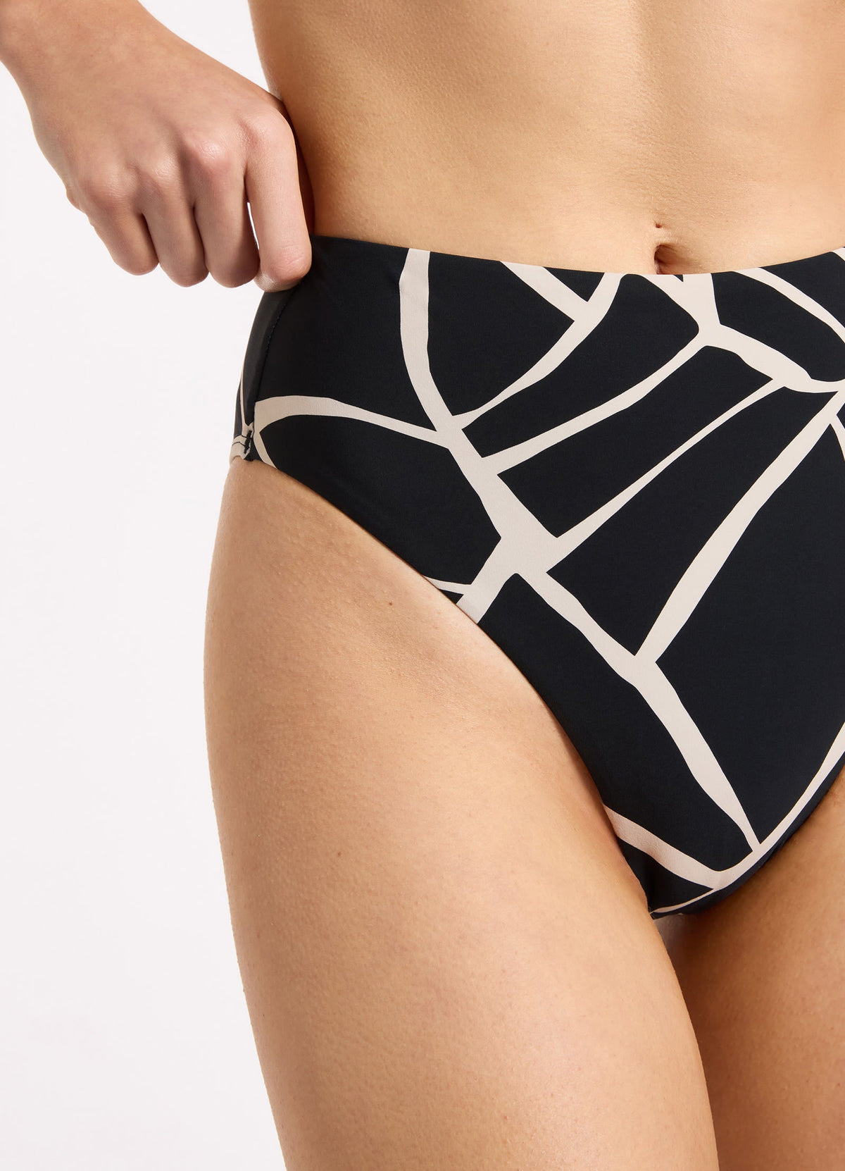 Bonita High Waist High Leg Bikini Bottom | Seafolly