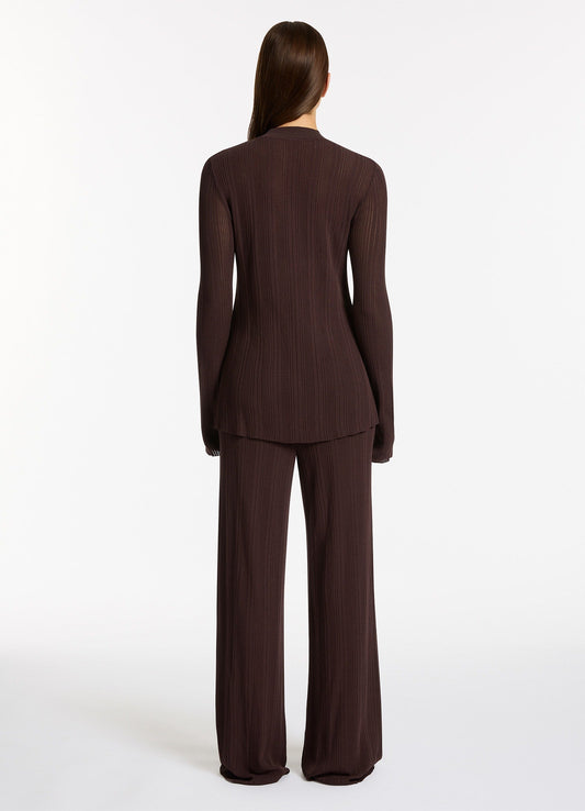 Jetset Knit Long Sleeve Top - Chocolate | Seafolly