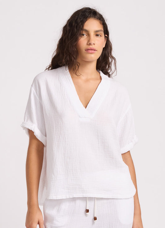 Double Gauze V-Neck Top | Seafolly